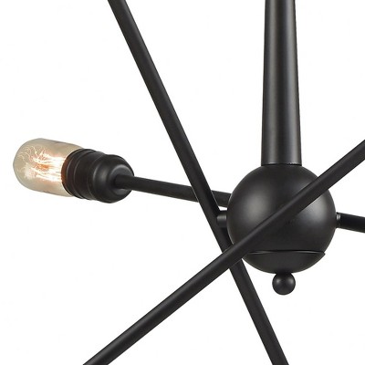 Delphine Starburst 6-Light Chandelier in Oil Rubbed Bronze