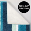 mDesign Striped Microfiber Bathroom Spa Mat Rugs/Runner, Set of 3 - 4 of 4