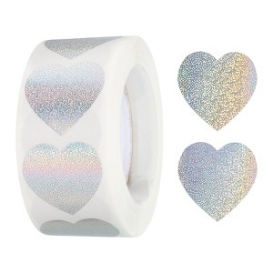 Unique Bargains Self-Adhesive Heart Decorations Stickers for Envelope Wedding 500 Pcs - 1 of 4