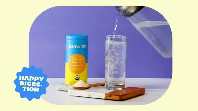 Sunwink Digestion Lemonade Vegan Superfood Powder, 2 of 12, play video