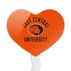 East Central University Tigers Logo Heart Love Cupcake Picks Toppers Decoration Set of 6 - 2 of 4