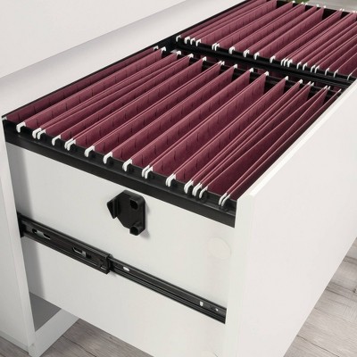 White 2-Drawer Legal Size Lateral File Cabinet