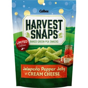 Harvest Snaps Jalapeno Pepper Jelly with Cream Cheese Baked Green Pea Snacks -  2.75oz - 1 of 2