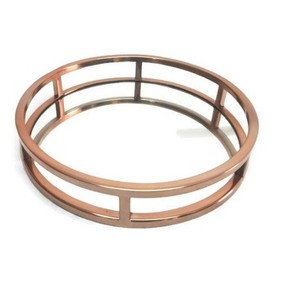 Jiallo Copper Round Mirror Stainless Steel Tray - 1 of 1