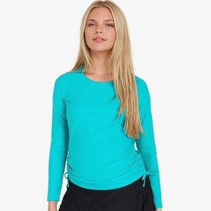 Calypsa Women's Long Sleeve UPF 50+ Nora Swim Top - 1 of 3