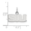 Black Bow Jewelry 14k White Gold Southern Illinois Salukis NCAA Extra Small Pendant - 2 of 3