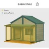 Outdoor Dog House Cabin Styleen Raised Pet Kennel with Asphalt Roof, Front Door, Side Window, Porch for Medium and Large Dogs - 4 of 4