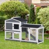 Gulches 37in H x 62in W x 20in D MeadowRun Rabbit Hutch Gray 1 Pack Bunny Guinea Pig Cage Livestock Supplies Product type - 3 of 4