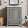 Tribesigns 24" Bathroom Vanity with Ceramic Sink Combo, Freestanding Bathroom Storage Vanity Cabinet with 2 Doors & 1 Drawer - 3 of 4