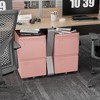 Aobabo 2 Drawer File Cabinet, Lockable Metal Filing Cabinet with Wheels for Home Office, Legal/Letter Size, Required Assembled,Black - 3 of 4