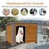 Outdoor & Indoor Wooden Dog House for Large Dogs, Weatherproof Winter Dog Kennel with Raised Feet for Warmth and Protection - Nertpow - 2 of 4