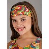 HalloweenCostumes.com Woodstock Flower Child Costume | Girls Retro Outfit - 3 of 4
