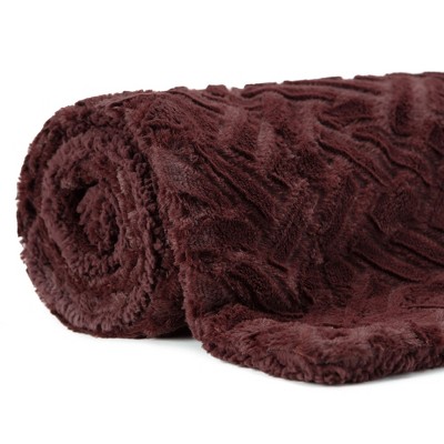 Brown Reversible Faux Fur Sherpa Toddler Blanket