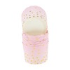 Unique Bargains Medium Polka Dot Disposable Baking Cups Wood Pulp Paper PE Coating 2.76"x2.17" 50 Pcs - 3 of 4