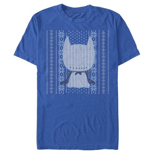 Men's Batman Ugly Christmas Chibi Snow Bat T-Shirt - 1 of 4