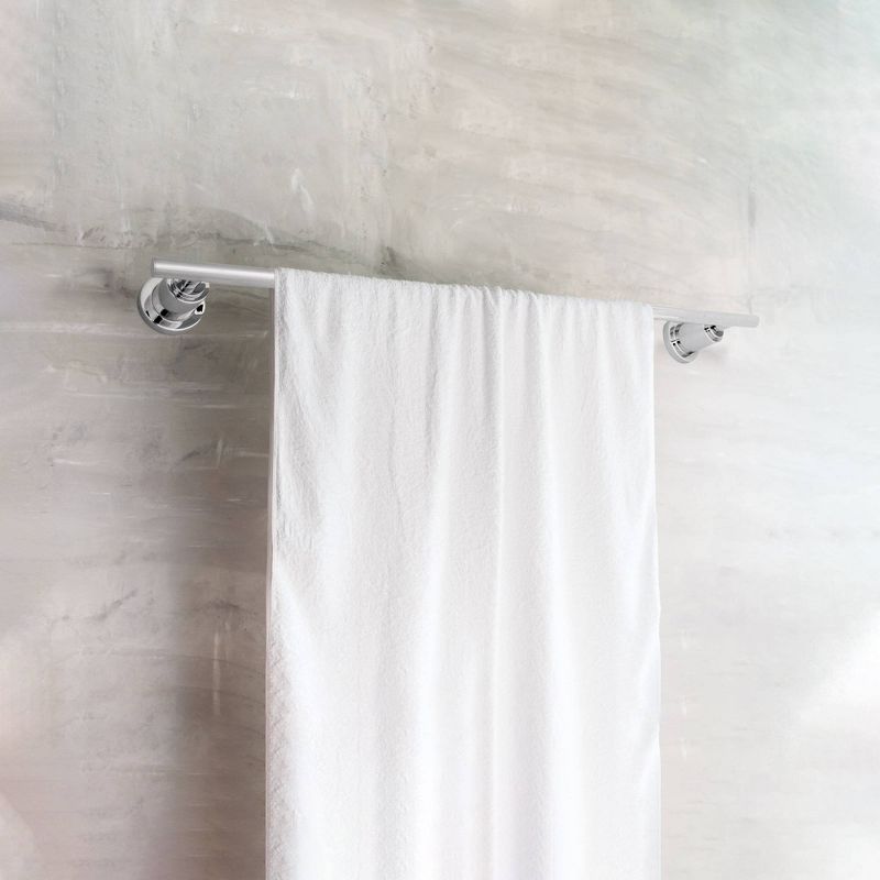24&#34; Geneva Contemporary Towel Bar Polished Chrome - Design House LA, 3 of 5