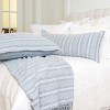 EY Essentials 80" x 96" Chenille Stripe Fog Bed Throw - 2 of 3