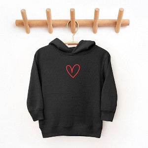 The Juniper Shop Embroidered Hand Drawn Heart Toddler Graphic Hoodie - 1 of 2