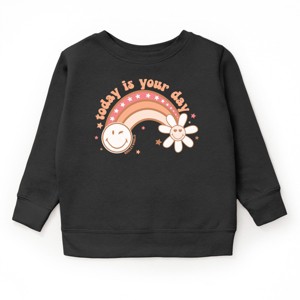 SmileyWorld Today Is Your Day Rainbow  - Toddler Graphic Sweatshirt and Youth Graphic Sweatshirt - 1 of 2