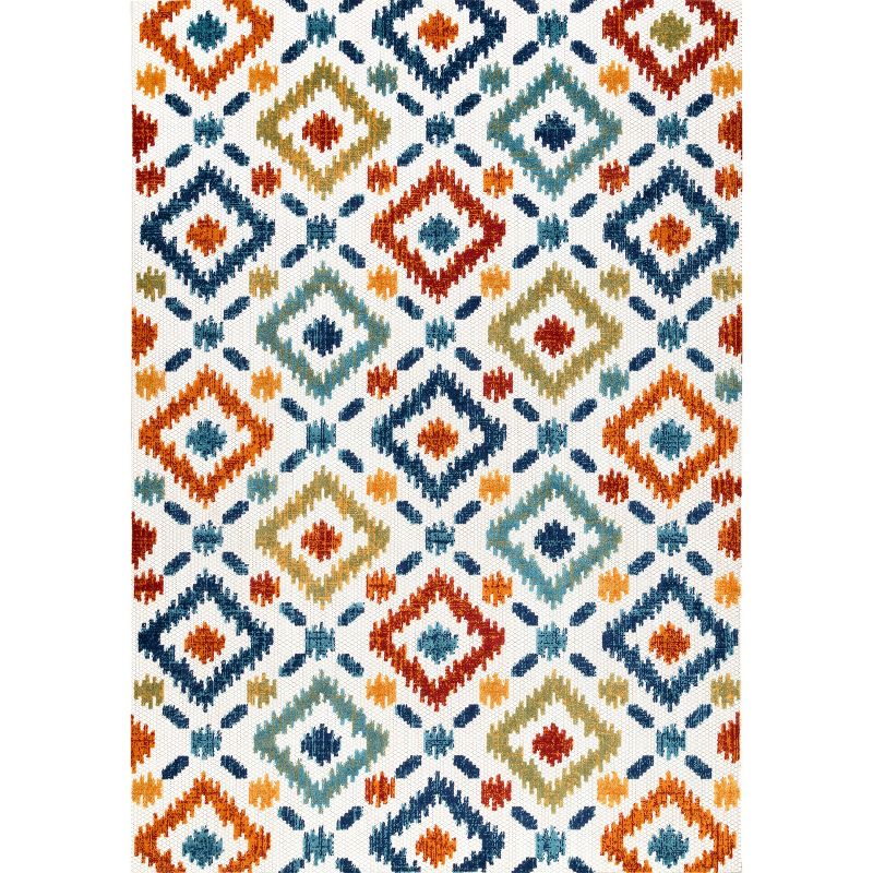 nuLOOM Indoor/Outdoor Transitional Labyrinth Area Rug, 1 of 10