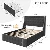 Platform Bed Frame with Storage Headboard, USB Charging Station, 4 Storage Drawers, No Spring Mattress Required, Easy to Assemble, Heavy-Duty Support - 2 of 4