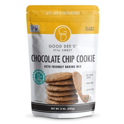 Good Dee's Chocolate Chip Cookie Baking Mix, Low Carb & Keto Friendly, Dairy-Free, Soy-Free & IMO-Free - Diabetic, Atkins & WW Friendly