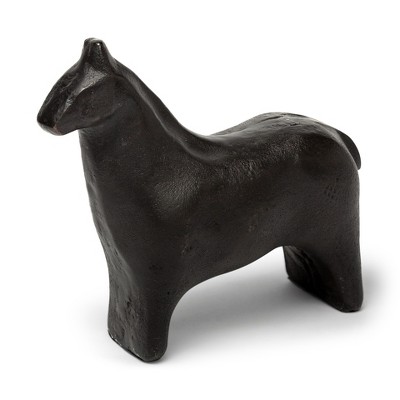 HomeRoots 6" Gold Metal Horse Tabletop Sculpture