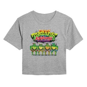 Women's - Teenage Mutant Ninja Turtles - TMNT Turtles Cropped Graphic T-Shirt - 1 of 4