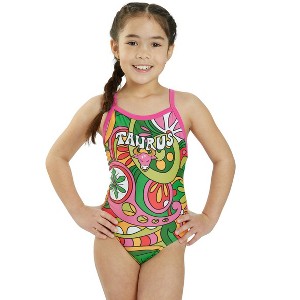 Sporti Groovy Zodiac Taurus Thin Strap One Piece Swimsuit (22-44) - 1 of 4