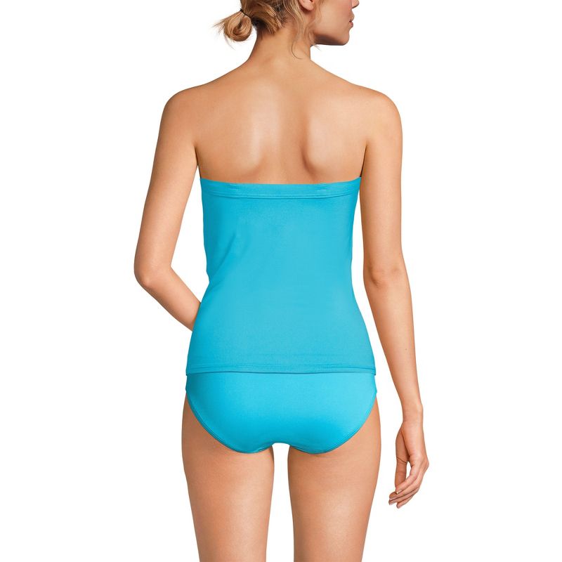 Lands' End Women's Strapless Bandeau Tankini Top Swimsuit with Removable and Adjustable Straps, 2 of 5