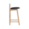 Meridian Furniture,Calvin Black Vegan Leather Stool - 4 of 4