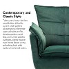 Set of 2 Jonat Contemporary Velvet Wooden Upholstered Armchair with Metal Legs for Bedroom and Living Room | ARTFUL LIVING DESIGN - 4 of 4