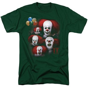 It 1990 Many Faces Of Pennywise Adult T-Shirt - 1 of 4