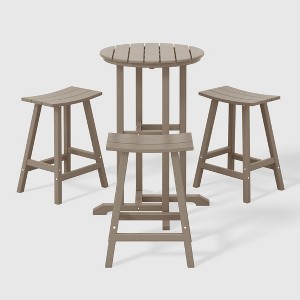 WestinTrends Malibu All Weather Hdpe Outdoor Patio Counter Height Bistro Set (4-Piece) - 1 of 4