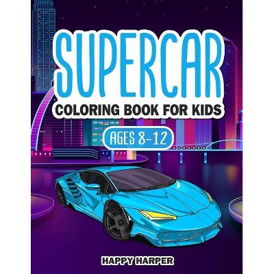 Supercar Coloring Book - by  Harper Hall (Paperback)