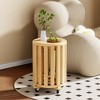 Dexmalle Set of 4 100% Solid Wood Stackable Stools,Top Stackable Round Side Table - 3 of 4