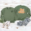 Simply Sage Market Women's Graphic Sweatshirt Bad To The Bone Hand / Two Dancing Skeltons Front and Back - 3 of 4
