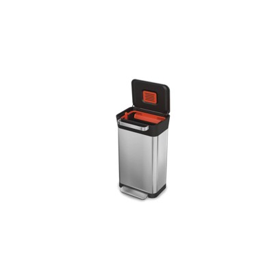Fingerprint Resistant Stainless Steel Rectangular Trash Can with Pedal
