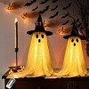 2Packs Halloween Decorations Outdoor,Halloweens Party Decoration Indoor,Spooky Ghost with Remote Control String Lights,Halloween-Ghost Lights - 2 of 4