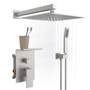 10 inch Rainfall Shower System With Storage Rack - 1 of 4
