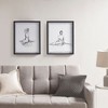SEVOBAL Wall Art Sketch Framed Glass Set Modern Chic Decor for Refined Artful Airy Contemporary Living Room, Multicolored, 24"*20.5"*3.5" - 2 of 4