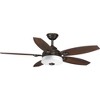 Progress Lighting Graceful Collection 5-Light LED Ceiling Fan, Antique Bronze, White Opal Glass Shade - 2 of 3