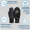 TrailHeads Mens Running Gloves - Touchscreen Fingers & Convertible Waterproof Mitten Shell - 3 of 4