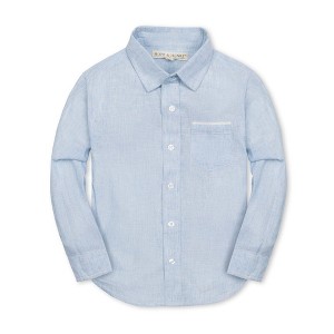 Hope & Henry Boys' Linen Classic Button Down Shirt, Kids - 1 of 4