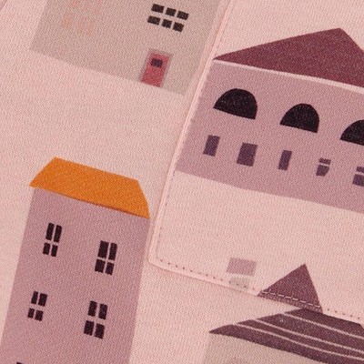 pink and coral houses