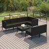 vidaXL Garden Lounge Set Black - 2 of 4
