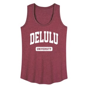 Women's - Instant Message - Delulu University Graphic Racerback Tank - 1 of 4