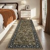 Coucheta Washable Runner Rug , Non-Slip Vintage Floral Bath Rug, Low Pile Stain Resistant Carpet for Bedroom Hallway, Multi-Color & Size - 3 of 4