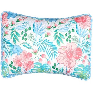 The Lakeside Collection Tropical Garden Quilt Ensemble - Standard Sham 1 Pieces - 1 of 2