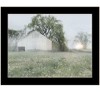 HomeRoots Green Country Morning Black Framed Print Wall Art - 4 of 4